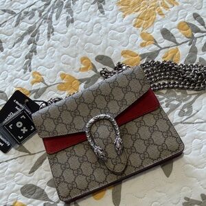 Gucci mini Beige & Red Dionysus GG Canvas Crossbody Bag